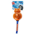 GiGwi Owl Push To Mute Dog Toy, Solid Transparent, Blue/Orange