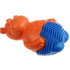 GiGwi Suppa Puppa Hippo Dog Toy, Orange/Blue, Small