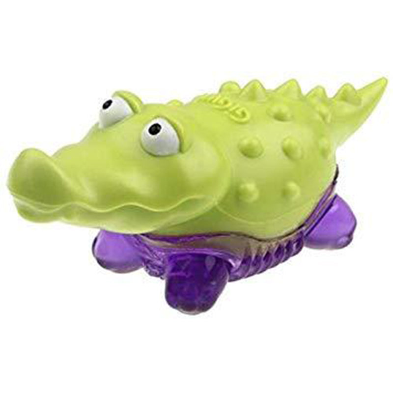 GiGwi Suppa Puppa Alligator Dog Toy, Green/ Purple, Small
