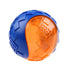GiGwi Ball Squeaker Dog Toy, Solid Transparent Blue/Orange, Medium