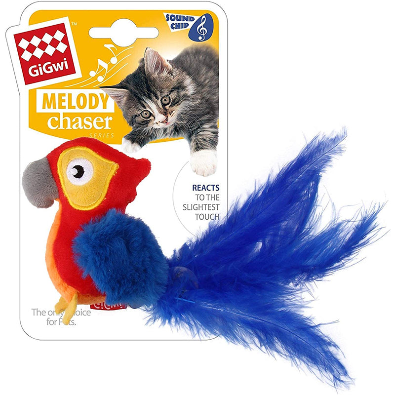 GiGwi Melody Chaser Red Parrot Cat Toy