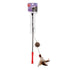 GiGwi Catwand Feather Teaser with Natural Feather Plush Tail and Tpr Handle Cat Toy